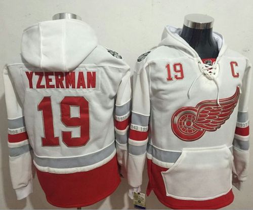 grey red wings jersey